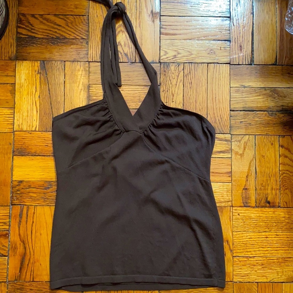 Evelyn brown backless top size: M
